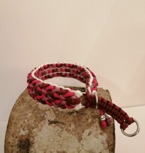 Modell "Pumpkin", 4 cm breit, gepolstert, mit Zugstopp oder Biothane Adapter erhältlich